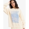 ROXY LINEUP OVERSIZED FELPA GIROCOLLO PARCHMENT