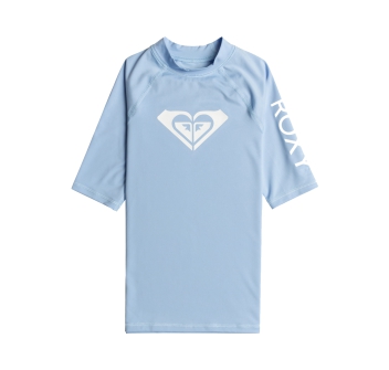 ROXY LYCRA MANICA CORTA WHOLE HEART RAGAZZA UPF50 BEL AIR BLUE