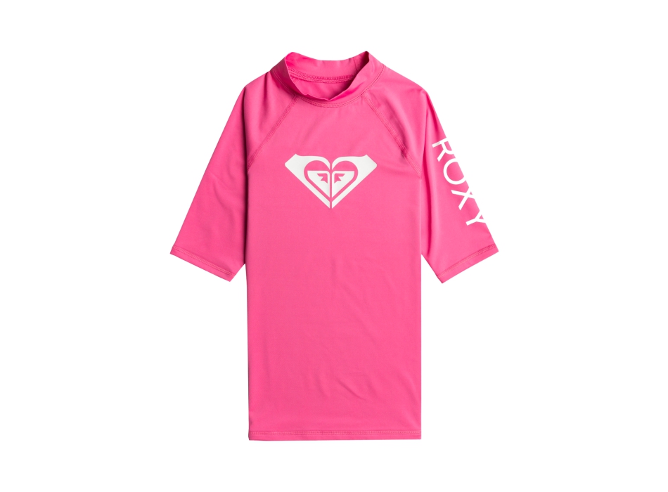 ROXY LYCRA MANICA CORTA WHOLE HEART RAGAZZA UPF50 PINK