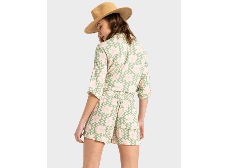 ROXY PANTALONCINO SHORT LEKEITIO BREAK HIGH PRINTED BASIL PARTY WAVES