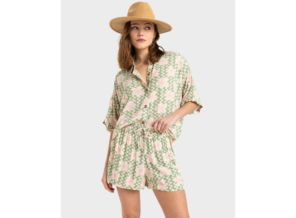 ROXY PANTALONCINO SHORT LEKEITIO BREAK HIGH PRINTED BASIL PARTY WAVES