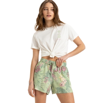 ROXY PANTALONCINO SHORT LEKEITIO BREAK MID PRINTED FOAM GREEN COASTAL BREEZE