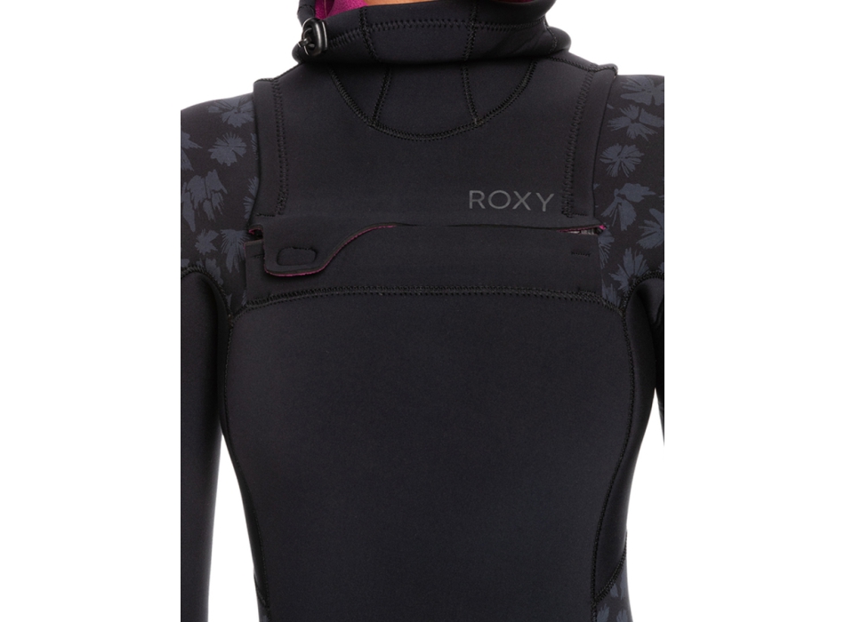 ROXY SWELL SERIES 5/4/3 FRONT ZIP MUTA INTERA CON CAPPUCCIO DONNA JET BLACK
