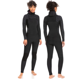 ROXY SWELL SERIES 5/4/3 FRONT ZIP MUTA INTERA CON CAPPUCCIO DONNA JET BLACK