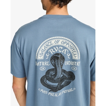 RVCA KEEP CHARMER T-SHIRT VINTAGE NAVY