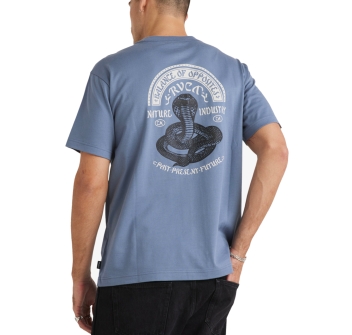 RVCA KEEP CHARMER T-SHIRT VINTAGE NAVY