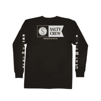 SALTY CREW ALPHA PREMIUM MAGLIA MANICHE LUNGHE BLACK
