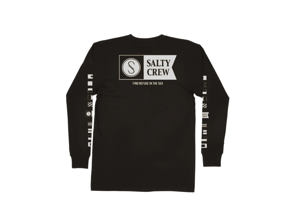 SALTY CREW ALPHA PREMIUM MAGLIA MANICHE LUNGHE BLACK