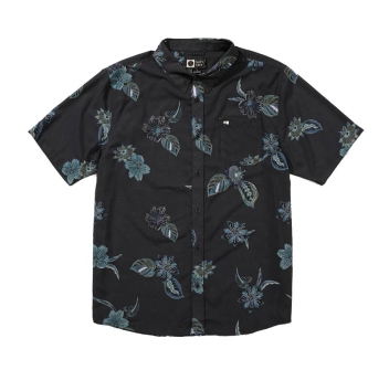 SALTY CREW BREEZER PERF BUTTON UP CAMICIA MANICHE CORTE UPF50+ PHANTOM