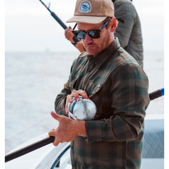 SALTY CREW CAMICIA IN FLANELLA FATHOM TECH EARTH