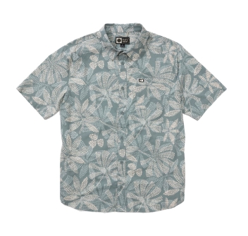 SALTY CREW CAMICIA MANICHE CORTE DRIFTER UV BUTTON UP UPF50+ ATLANTIC GREEN