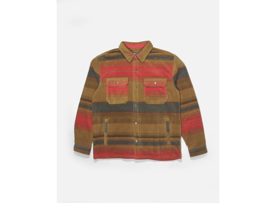 SALTY CREW CAMICIA PILE KEEL POLAR SHIRT WASHED RED