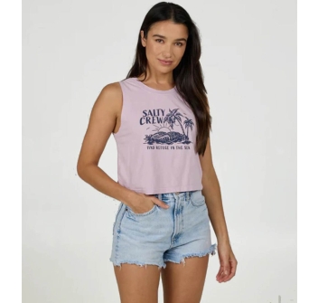 SALTY CREW CANOTTA OUTSIDE CROPPED TANK PALE ORCHID