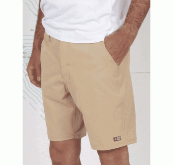 SALTY CREW DRIFTER 2 PERFORATED HYBRID WALKSHORT 19" KHAKI