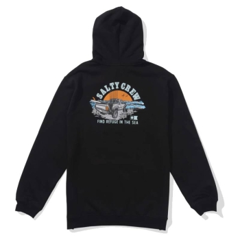 SALTY CREW FELPA CON CAPPUCCIO LIFTED FLEECE BLACK