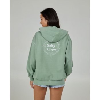 SALTY CREW FELPA CON CAPPUCCIO RESPECT ZIP HOODY SAGE