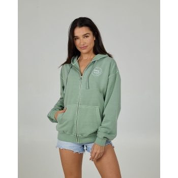 SALTY CREW FELPA CON CAPPUCCIO RESPECT ZIP HOODY SAGE