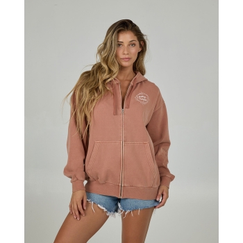 SALTY CREW FELPA CON CAPPUCCIO RESPECT ZIP HOODY SIERRA