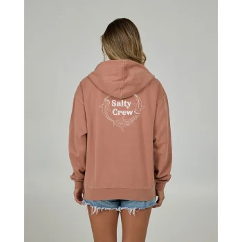 SALTY CREW FELPA CON CAPPUCCIO RESPECT ZIP HOODY SIERRA