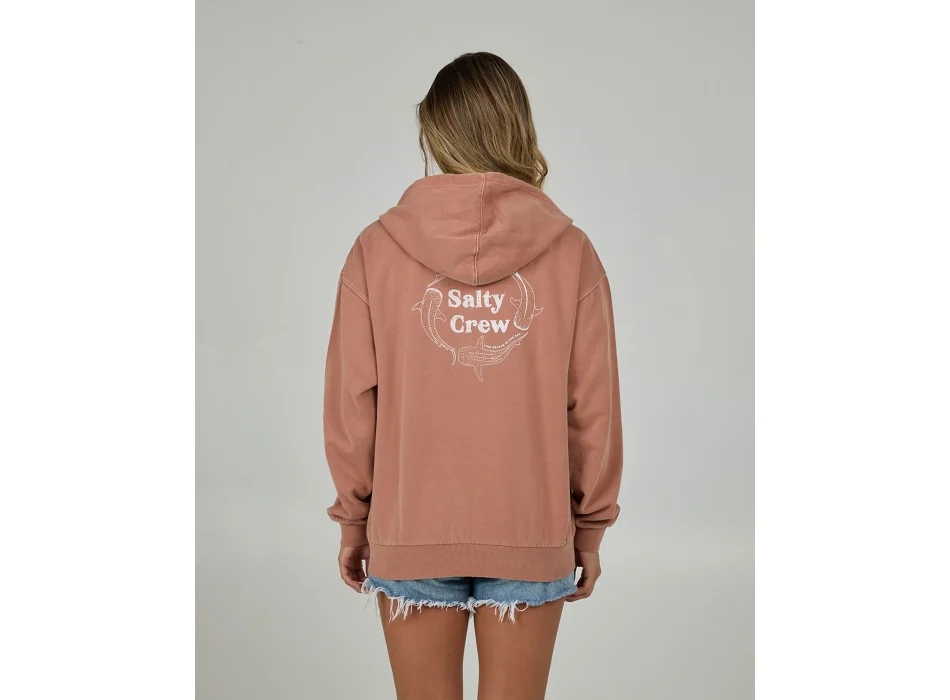 SALTY CREW FELPA CON CAPPUCCIO RESPECT ZIP HOODY SIERRA
