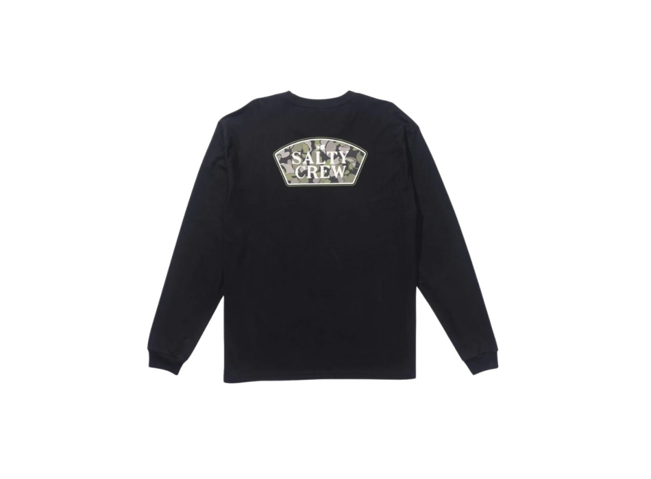 SALTY CREW FILLER UP MAGLIA MANICHE LUNGHE BLACK