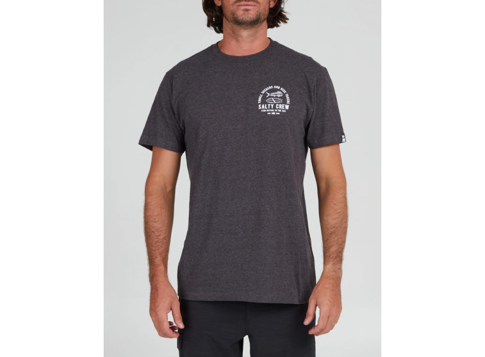 SALTY CREW LATERAL LINE STANDARD T-SHIRT CHARCOAL HEATHER