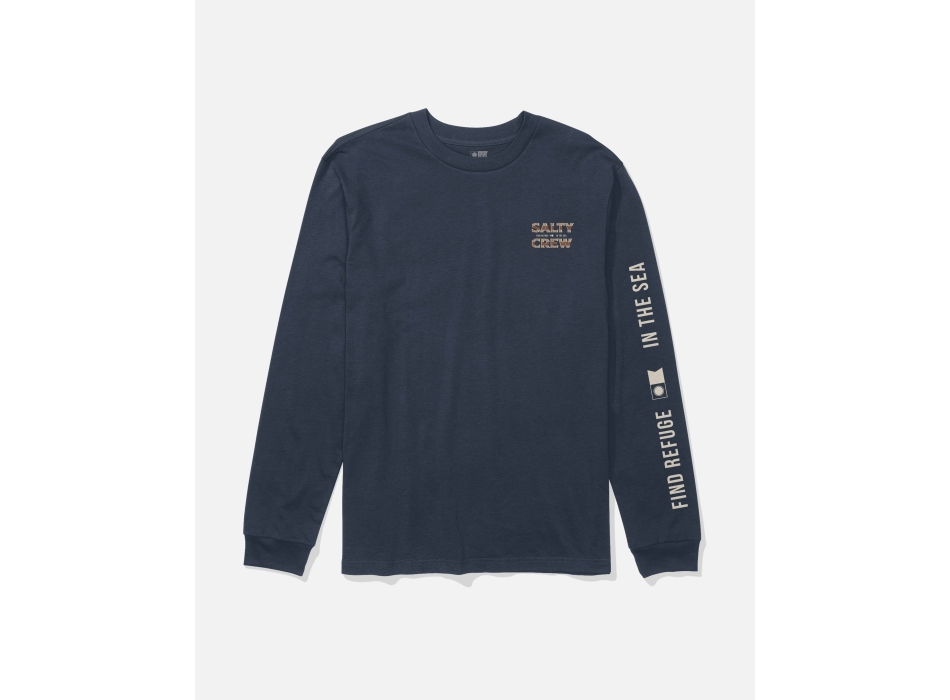 SALTY CREW OFFSET MAGLIA MANICHE LUNGHE NAVY