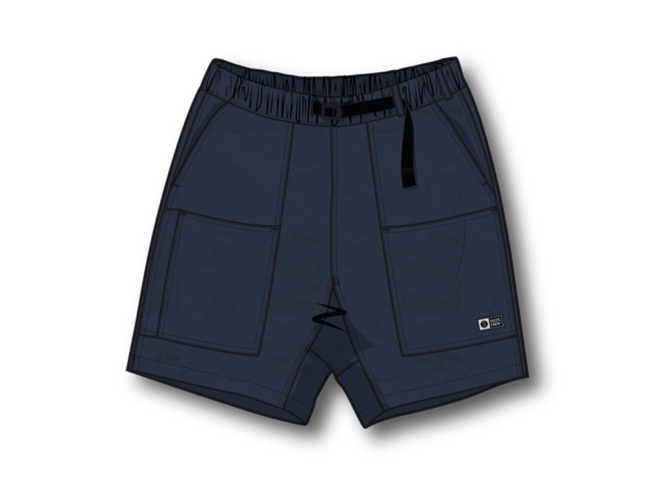 SALTY CREW RAID PACKABLE UTILITY SHORT BLUE NIGHTS