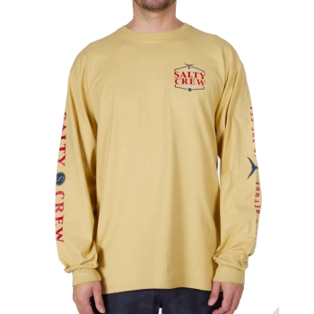 SALTY CREW SKIPJACK PREMIUM MAGLIA MANICHE LUNGHE CAMEL