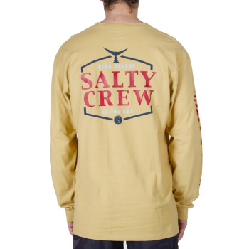 SALTY CREW SKIPJACK PREMIUM MAGLIA MANICHE LUNGHE CAMEL