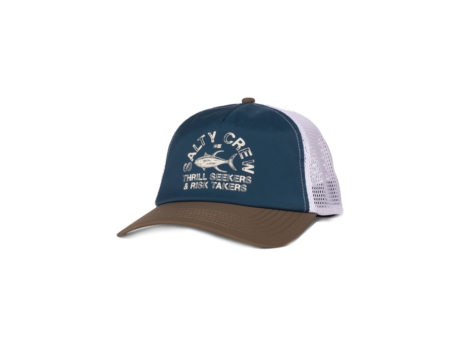 SALTY CREW STAMPED TRUCKER CAPPELLINO DEEP OCEAN BROWN