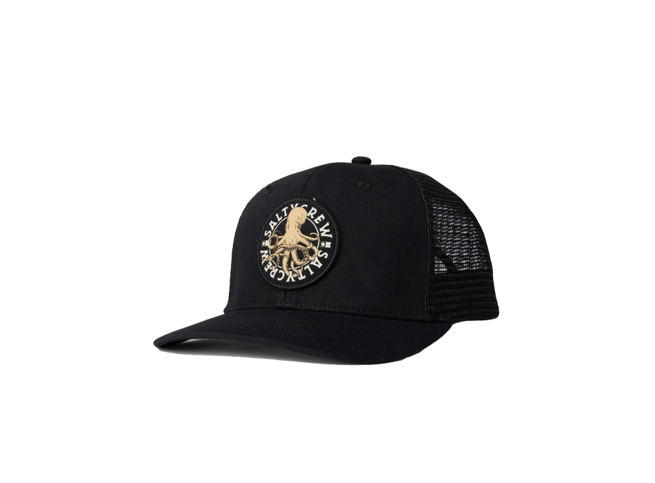 SALTY CREW TENTACLES RETRO TRUCKER CAPPELLINO BLACK