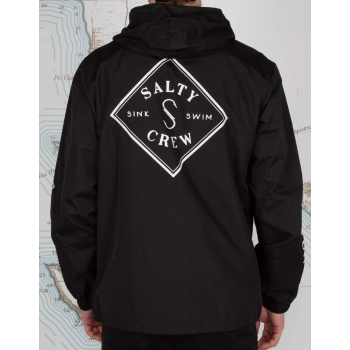 SALTY CREW TIPPED SNAP JACKET BLACK