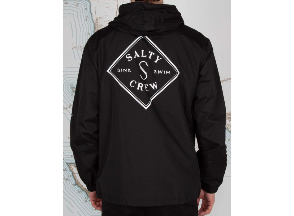 SALTY CREW TIPPED SNAP JACKET BLACK