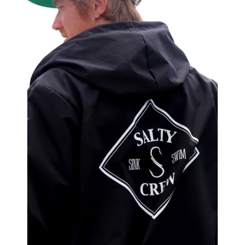 SALTY CREW TIPPED SNAP JACKET BLACK