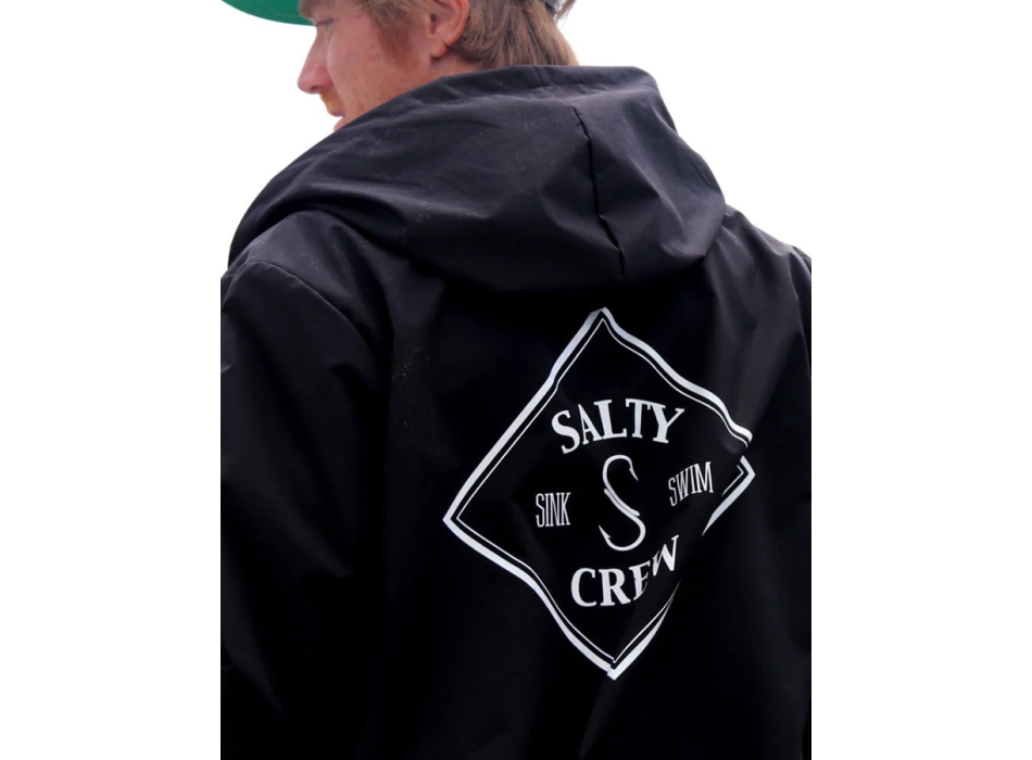 SALTY CREW TIPPED SNAP JACKET BLACK