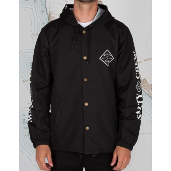 SALTY CREW TIPPED SNAP JACKET BLACK