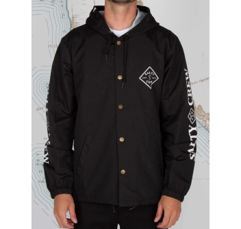 SALTY CREW TIPPED SNAP JACKET BLACK