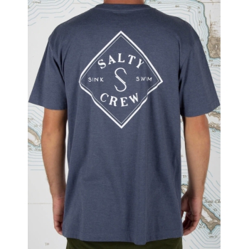 SALTY CREW TIPPET HEATHER PREMIUM T-SHIRT HARBOR HEATHER