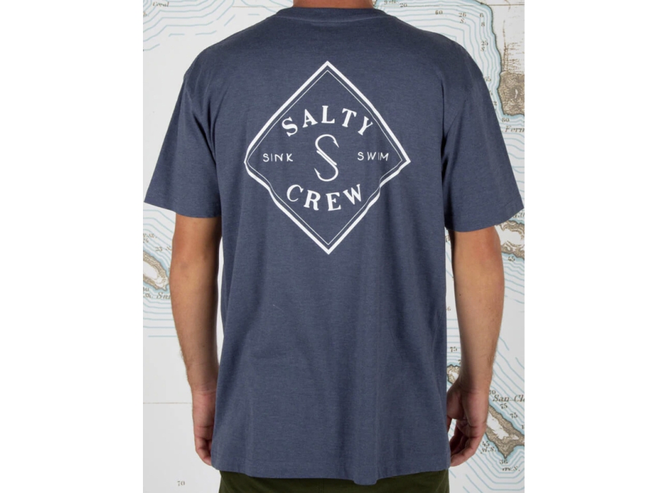 SALTY CREW TIPPET HEATHER PREMIUM T-SHIRT HARBOR HEATHER