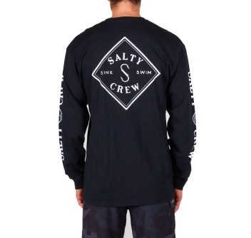 SALTY CREW TIPPET PREMIUM MAGLIA MANICHE LUNGHE BLACK