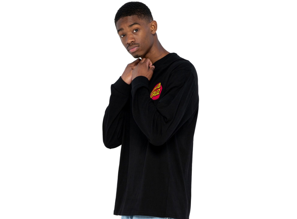 SANTA CRUZ CLASSIC DOT CHEST CREW FELPA BLACK