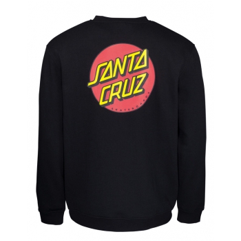 SANTA CRUZ CLASSIC DOT CHEST CREW FELPA BLACK