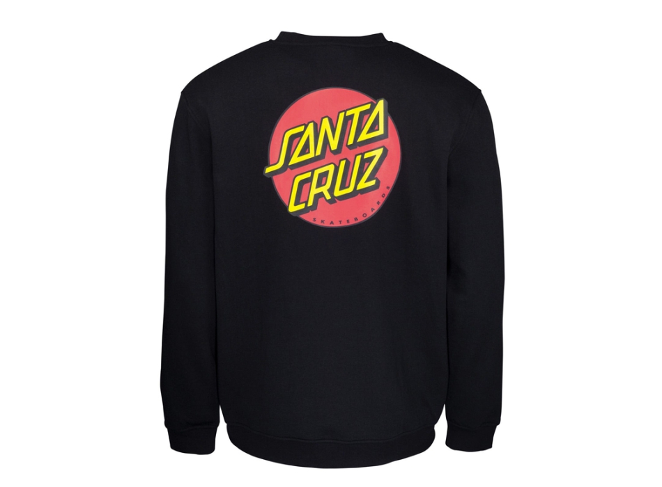 SANTA CRUZ CLASSIC DOT CHEST CREW FELPA BLACK