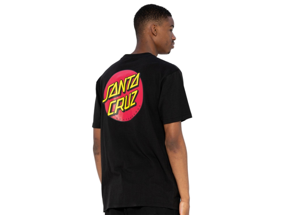 SANTA CRUZ CLASSIC DOT CHEST T-SHIRT BLACK