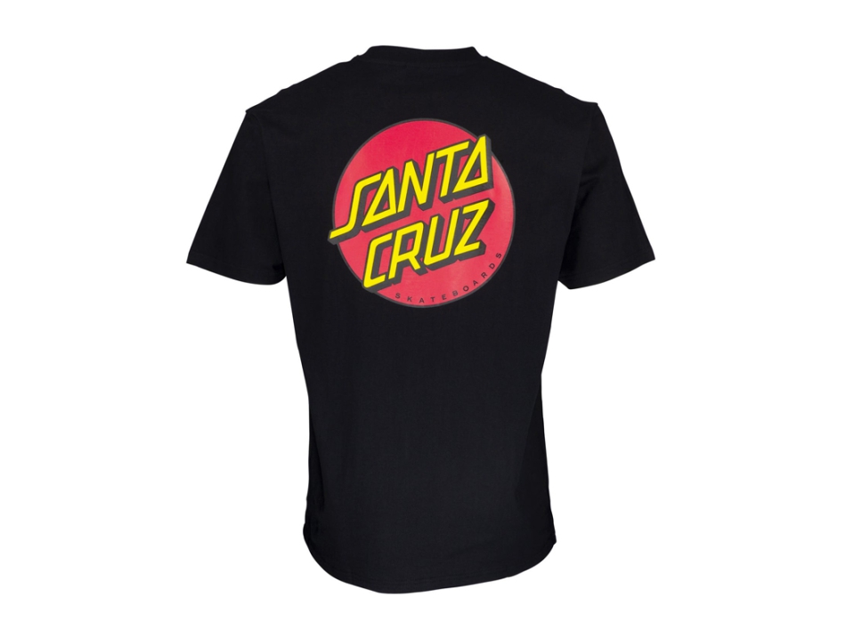 SANTA CRUZ CLASSIC DOT CHEST T-SHIRT BLACK