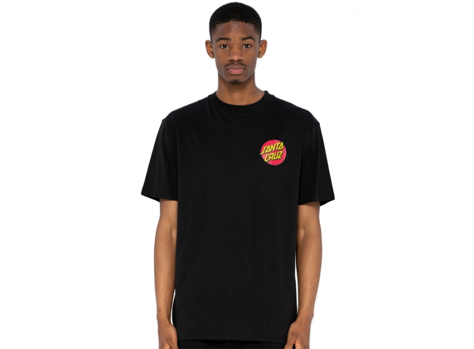 SANTA CRUZ CLASSIC DOT CHEST T-SHIRT BLACK