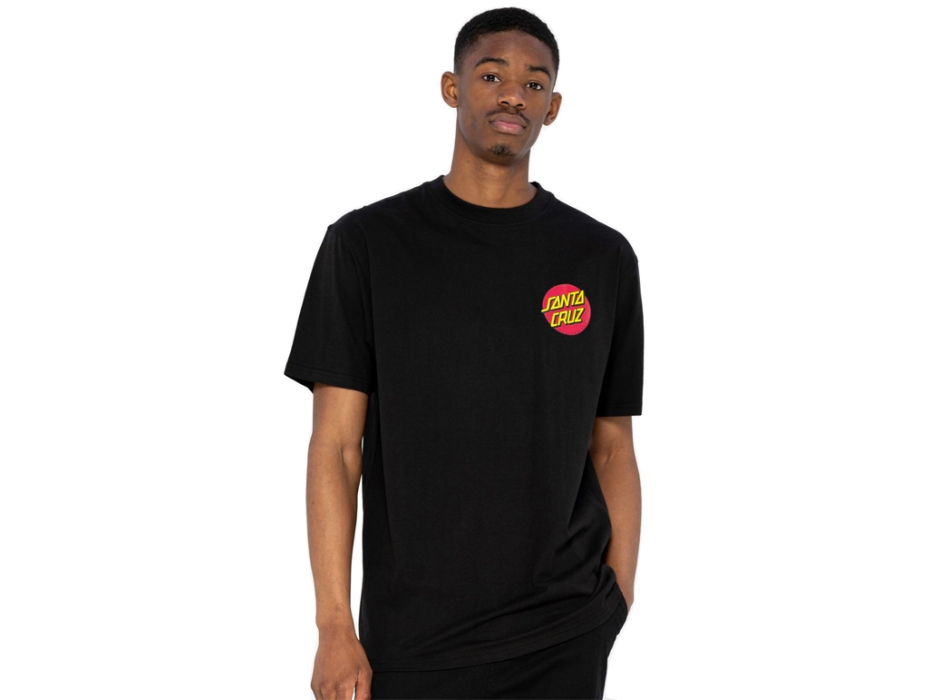 SANTA CRUZ CLASSIC DOT CHEST T-SHIRT BLACK