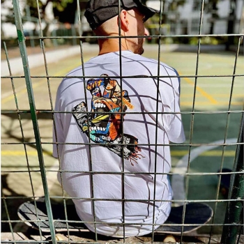 SANTA CRUZ COLLAGE HAND T-SHIRT WHITE