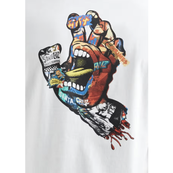 SANTA CRUZ COLLAGE HAND T-SHIRT WHITE